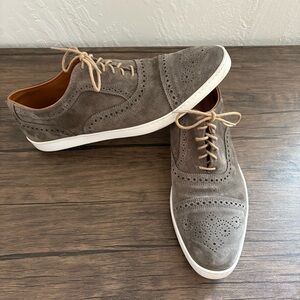 Allen Edmonds "STRAND" Men's Casual Suede Oxford Sneakers‎ 10D Grey